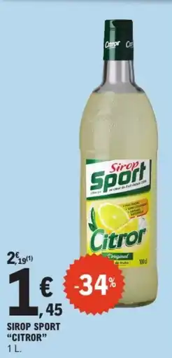 E.Leclerc Sirop sport citror offre