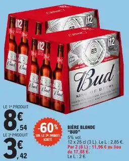 E.Leclerc Biere blonde bud offre