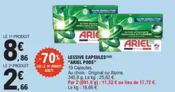 E.Leclerc Lessive capsules ariel pods offre