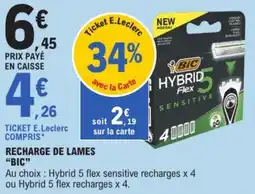 E.Leclerc Recharge de lames bic offre