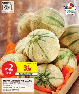 Intermarché Melon charentais jaune offre