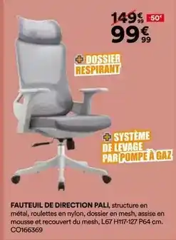 BUT Fauteuil de direction pal offre