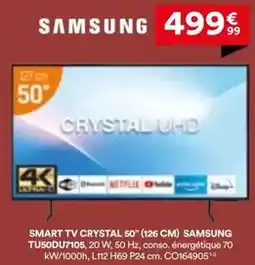 BUT Samsung - smart tv crystal 50 (126 cm) tu500du7105 offre