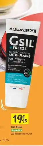 Les Comptoirs de la Bio GSIL freeze offre