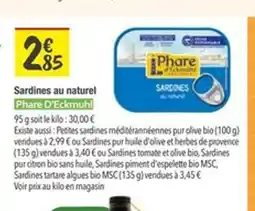 Les Comptoirs de la Bio Sardines au naturel offre