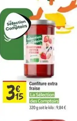 Les Comptoirs de la Bio Confiture extra fraise offre