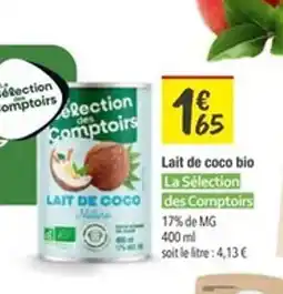Les Comptoirs de la Bio Lait de coco bio offre