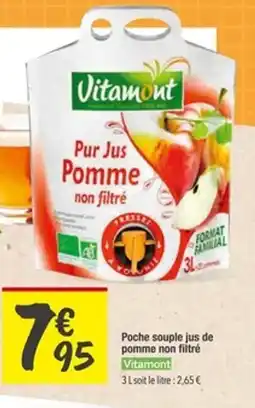 Les Comptoirs de la Bio Poche souple jus de pomme non filtré offre