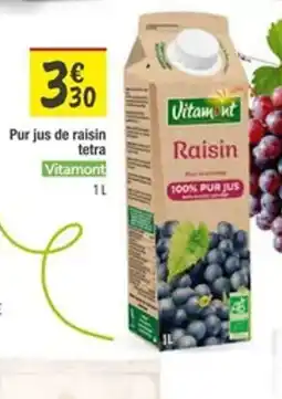 Les Comptoirs de la Bio VITAMONT Pur jus de raisin tetra offre