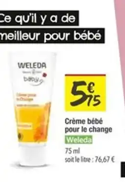 Les Comptoirs de la Bio WELEDA Crème bébé pour le changee offre