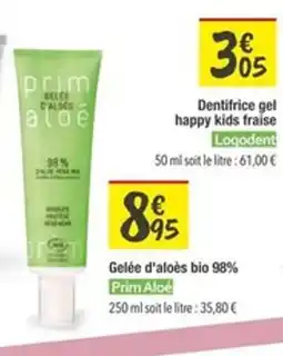 Les Comptoirs de la Bio PRIM ALOÉ Gelée d'aloès bio 98% offre