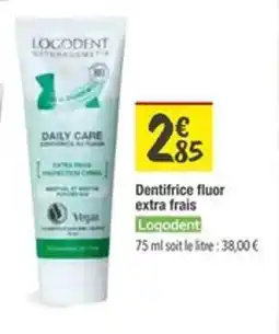 Les Comptoirs de la Bio LOGODENT Dentifrice fluor extra frais offre