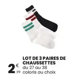 Stokomani Lot de 3 paires de chaussettes offre