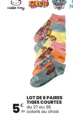 Stokomani Lot de 6 paires tiges courtes offre