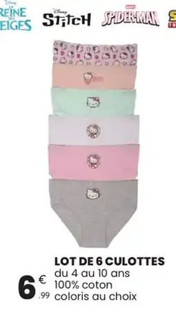 Stokomani Lot de 6 culottes offre