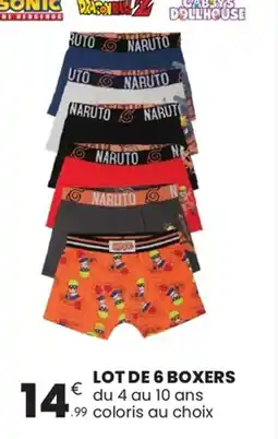 Stokomani Lot de 6 boxers offre