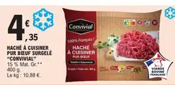 E.Leclerc Express CONVIVIAL Haché à cuisiner pur boeuf surgelé offre