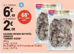 E.Leclerc Express GIMBERT OCÉAN Calmars entiers nettoyés surgelés offre