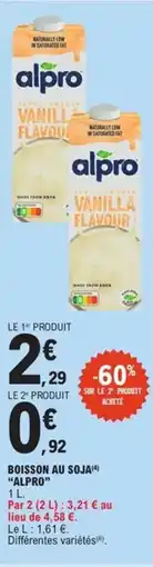 E.Leclerc Express ALPRO Boisson au soja offre