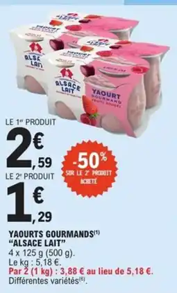 E.Leclerc Express ALSACE LAIT Yaourts gourmands offre