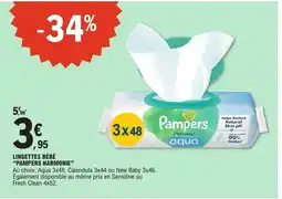 E.Leclerc Express PAMPERS HARMONIE Lingettes bébé offre