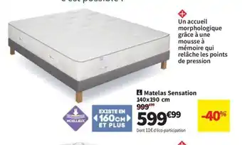 Conforama Matelas Sensation offre