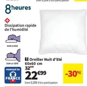 Conforama Oreiller Nuit d'Eté offre
