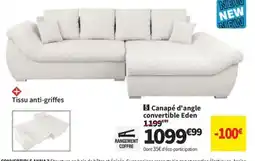 Conforama Canapé d'angle convertible Eden offre