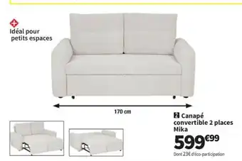 Conforama Canapé convertible 2 places Mika offre