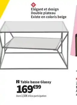 Conforama Table basse Glassy offre