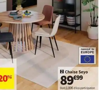 Conforama Chaise Seyo offre
