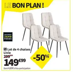 Conforama Lot de 4 chaises offre