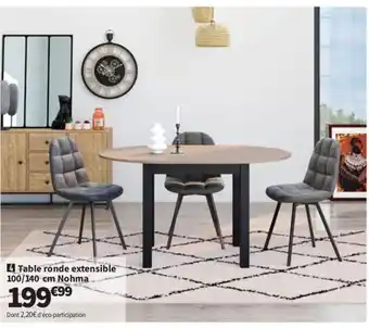 Conforama Table ronde extensible offre