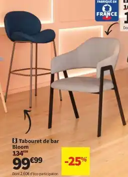 Conforama Tabouret de bar Bloom offre