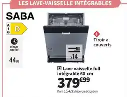 Conforama SABA Lave vaisselle full intégrable offre