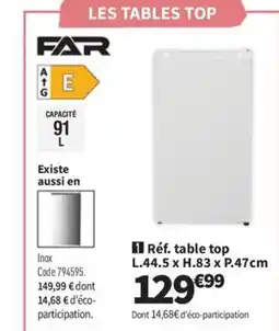 Conforama FAR Réf. table top offre