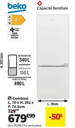 Conforama BEKO Combiné offre