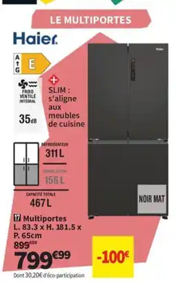 Conforama HAIER Multiportes offre
