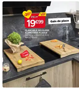 Gifi Planche à découper et protège plaque offre