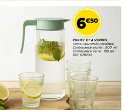 Gifi Pichet et 4 verres offre