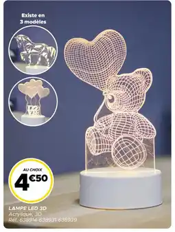 Gifi Lampe led 3d offre