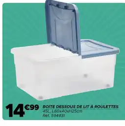 Gifi Boite dessous de lit à roulettes offre