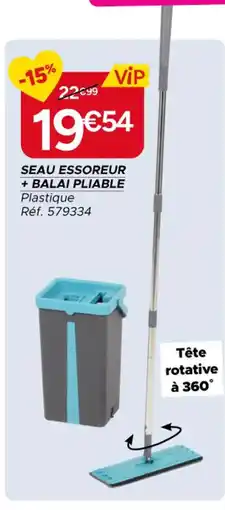 Gifi Seau essoreur + balai pliable offre