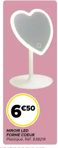 Gifi Miroir led forme coeur offre