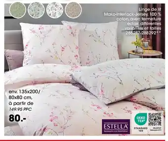 Möbel Martin Linge de lit Mako-Interlock-Jersey offre