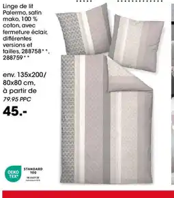 Möbel Martin Linge de lit Palermo, satin mako offre