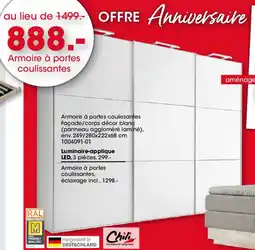 Möbel Martin Armoire à portes coulissantes offre