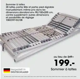 Möbel Martin Sommier à lattes offre