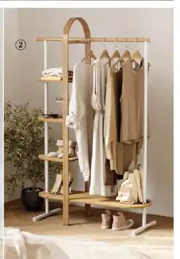 Möbel Martin Porte-manteau Blanc/nature offre