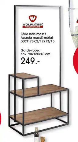 Möbel Martin Série bois massif Acacia massif offre